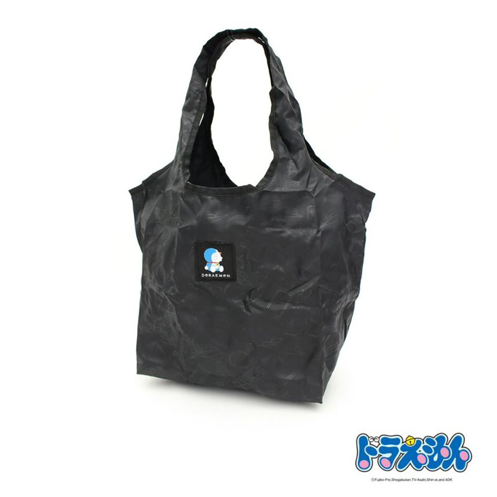 ドラえもん 折りたたみコンビニバッグ ひみつ道具 ブラック