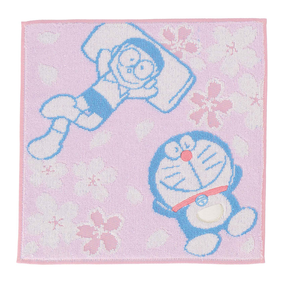ドラえもん タオルハンカチ 桜 ピンク