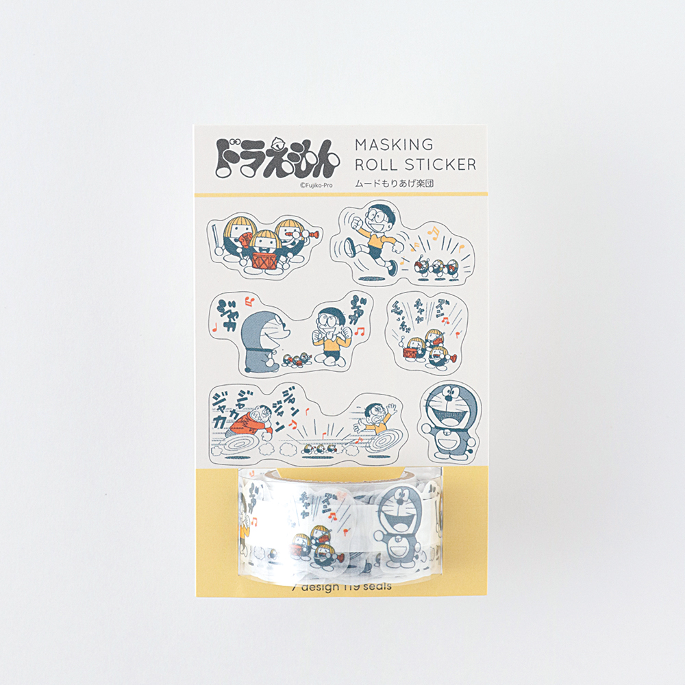 ドラえもん マスキングロールステッカー（ムードもりあげ楽団）