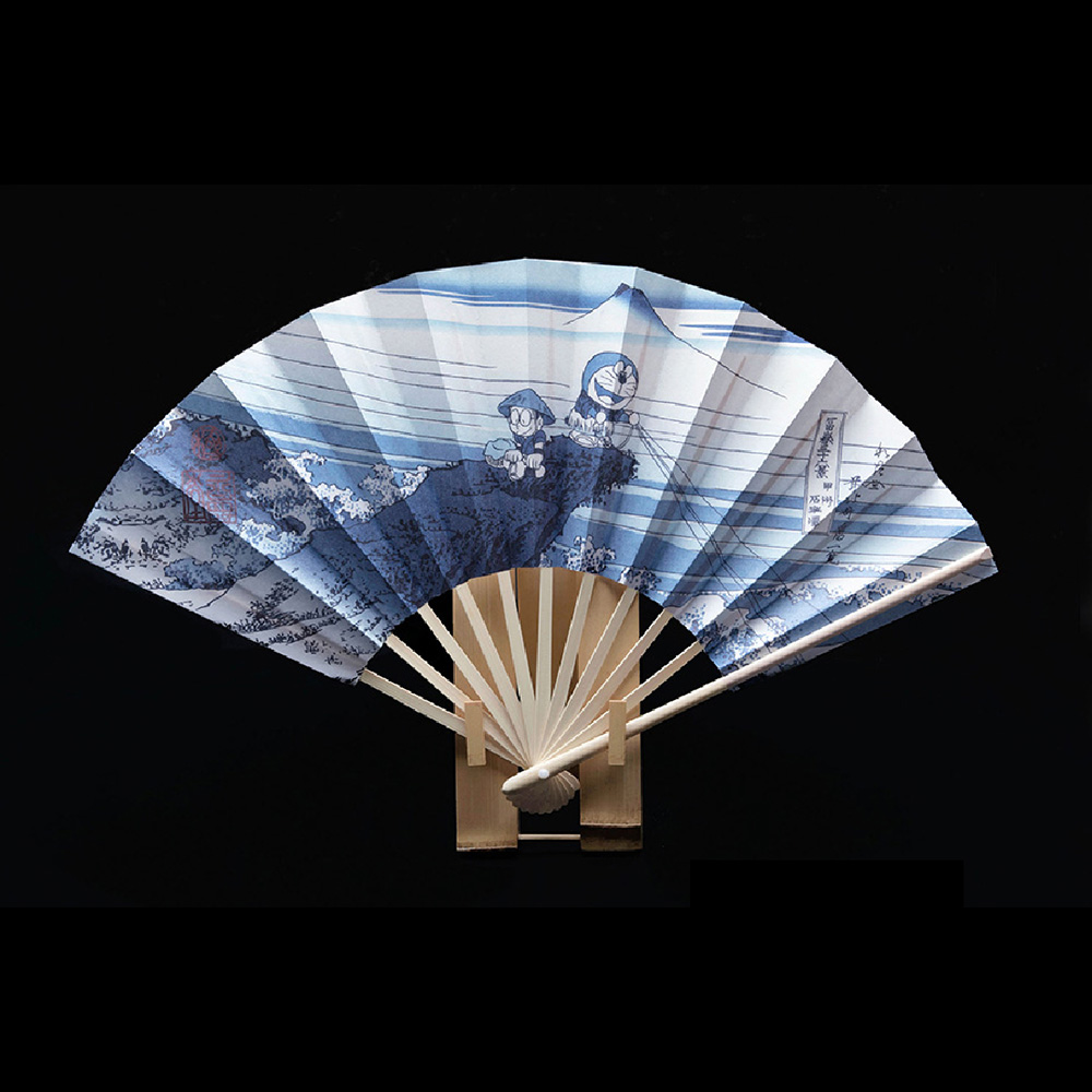 ドラえもん 浮世絵扇子 甲州石班澤