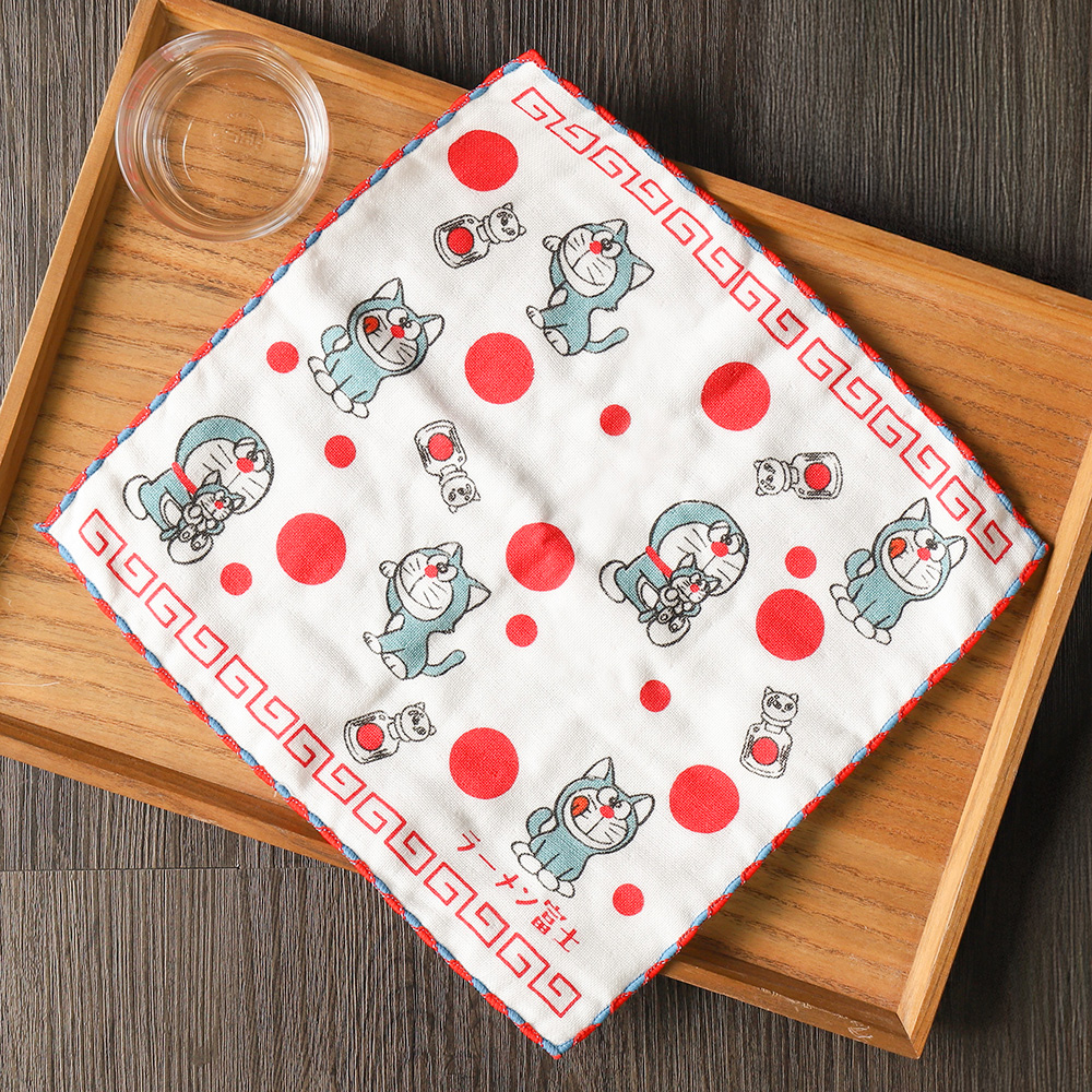 ドラえもん カムカムキャットフードを食べた猫シリーズ ミニタオル