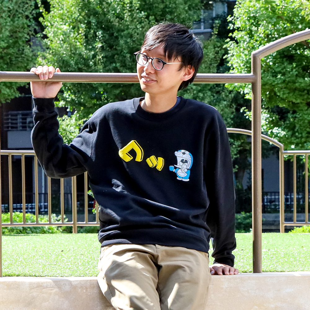 ドラえもん ゆったりリラックストレーナー ワッ！ ブラック