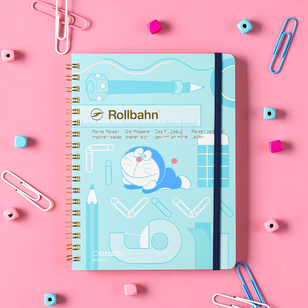 ドラえもん ロルバーンポケット付メモL ステーショナリー（水色）