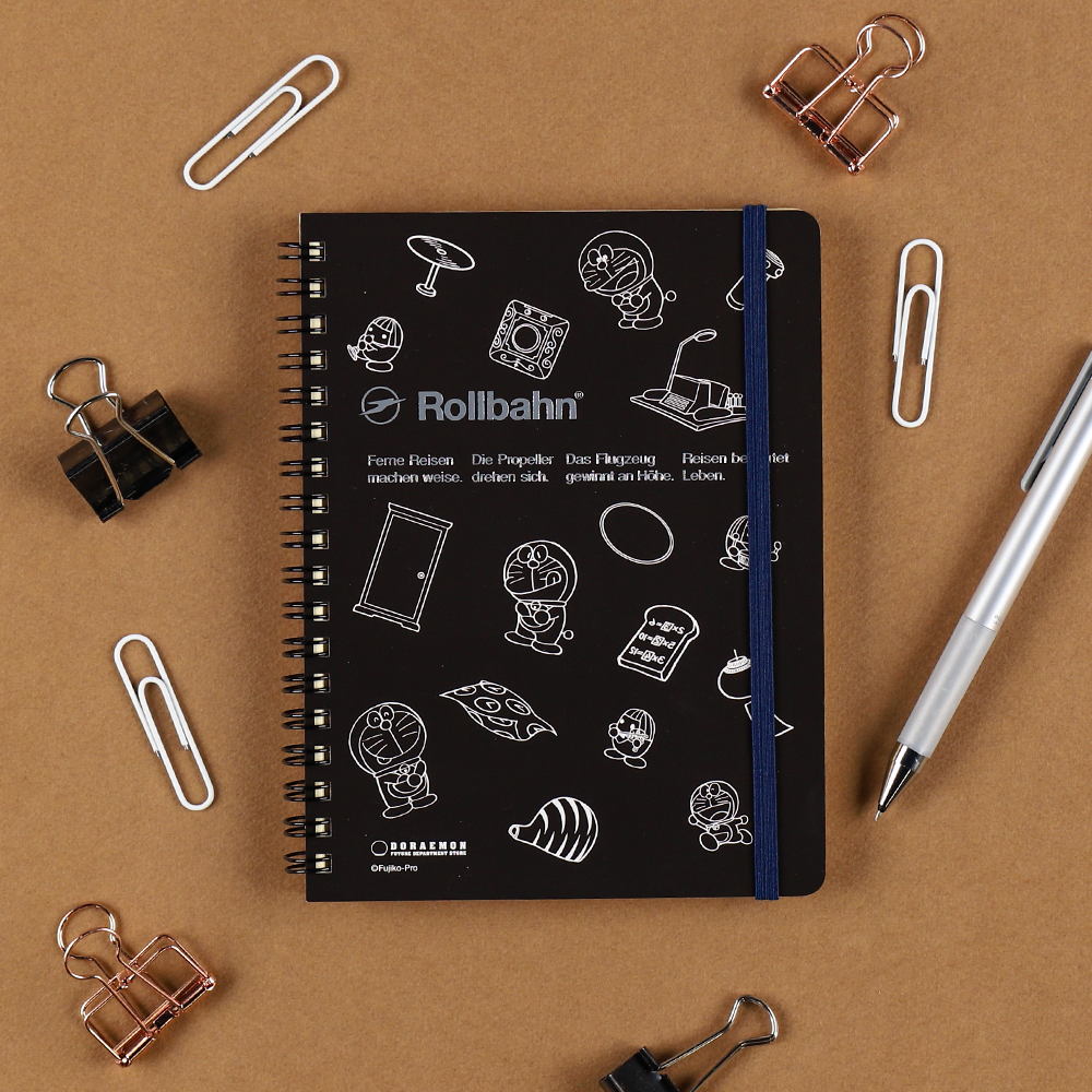 ドラえもん ロルバーンポケット付メモL ひみつ道具（黒）