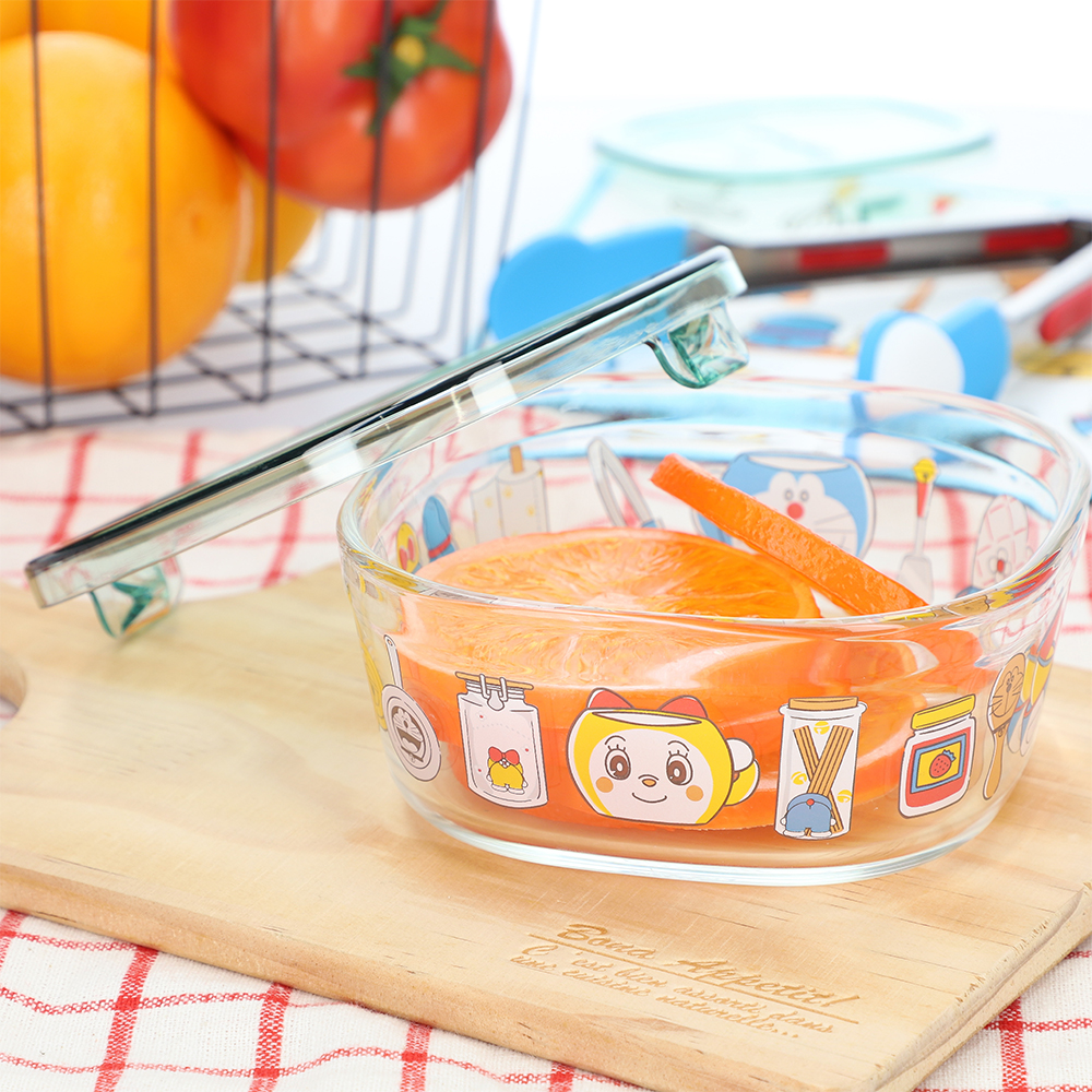  Tempat Makanan Mirai Doraemon Kaca Tahan Panas & Microwave 450ml 