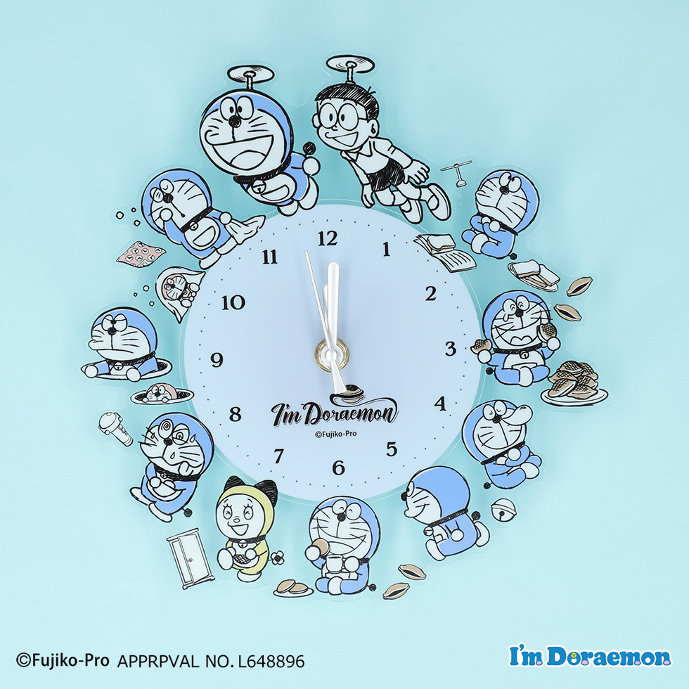 I'm Doraemon アクリル壁掛け時計 ドラえもんいっぱい